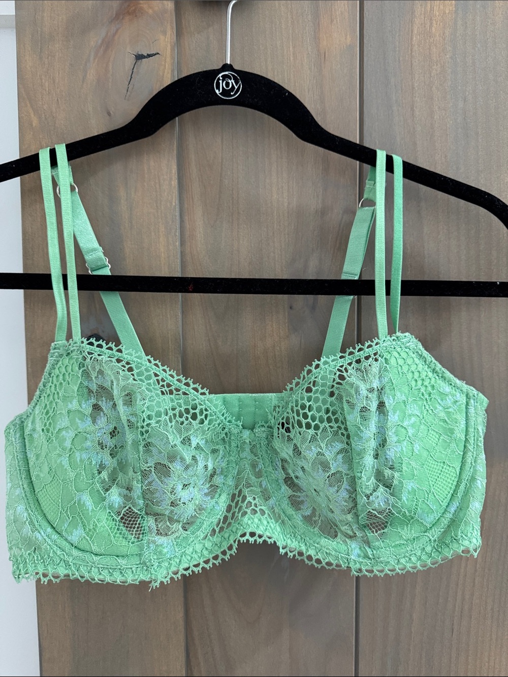 Adore Me Mint Green Lace Underwire Bra and panty set
